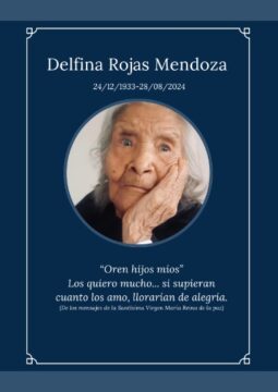 Imágenes para rendir homenaje a persona finada, estas pueden variar en su contenido.