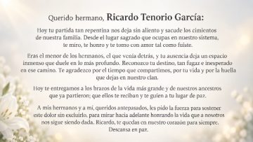 Imágenes para rendir homenaje a persona finada, estas pueden variar en su contenido.