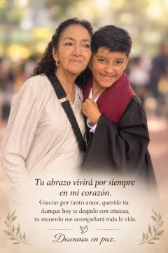 Imágenes para rendir homenaje a persona finada, estas pueden variar en su contenido.