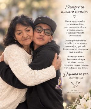 Imágenes para rendir homenaje a persona finada, estas pueden variar en su contenido.